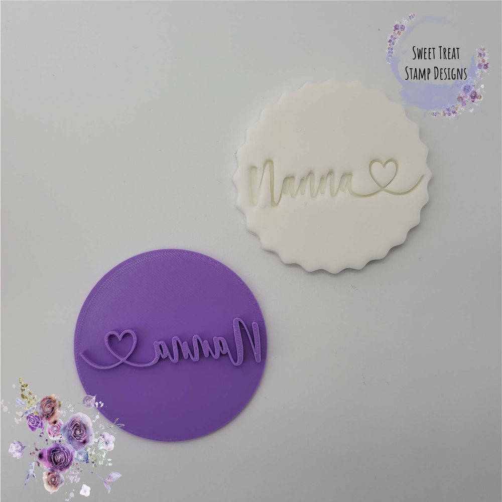 Sweet Treat Stamps Nanna With Heart Loop Stamp
