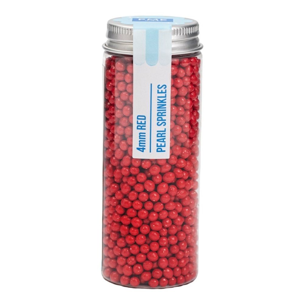 PME 4mm Red Pearl Sprinkles 74g