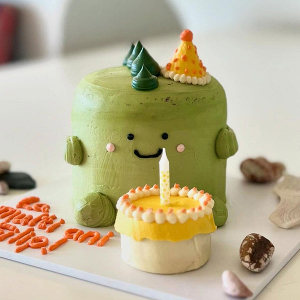 Cute Buttercream Dinosaur Cake