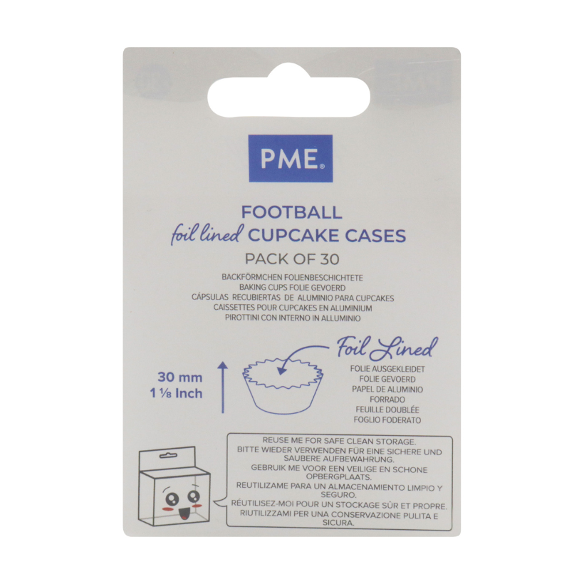 PME Football Cupcake Cases x 30