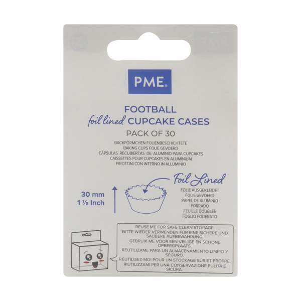 PME Football Cupcake Cases x 30