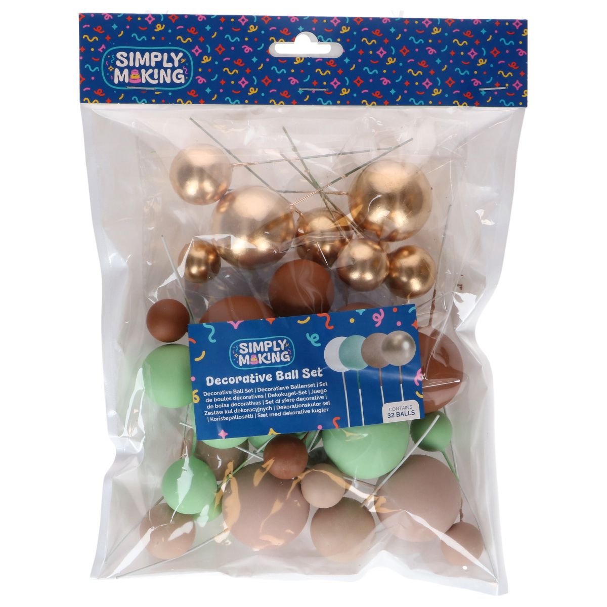 Simply Making Earthy Tones & Gold Decorative Ball Set
