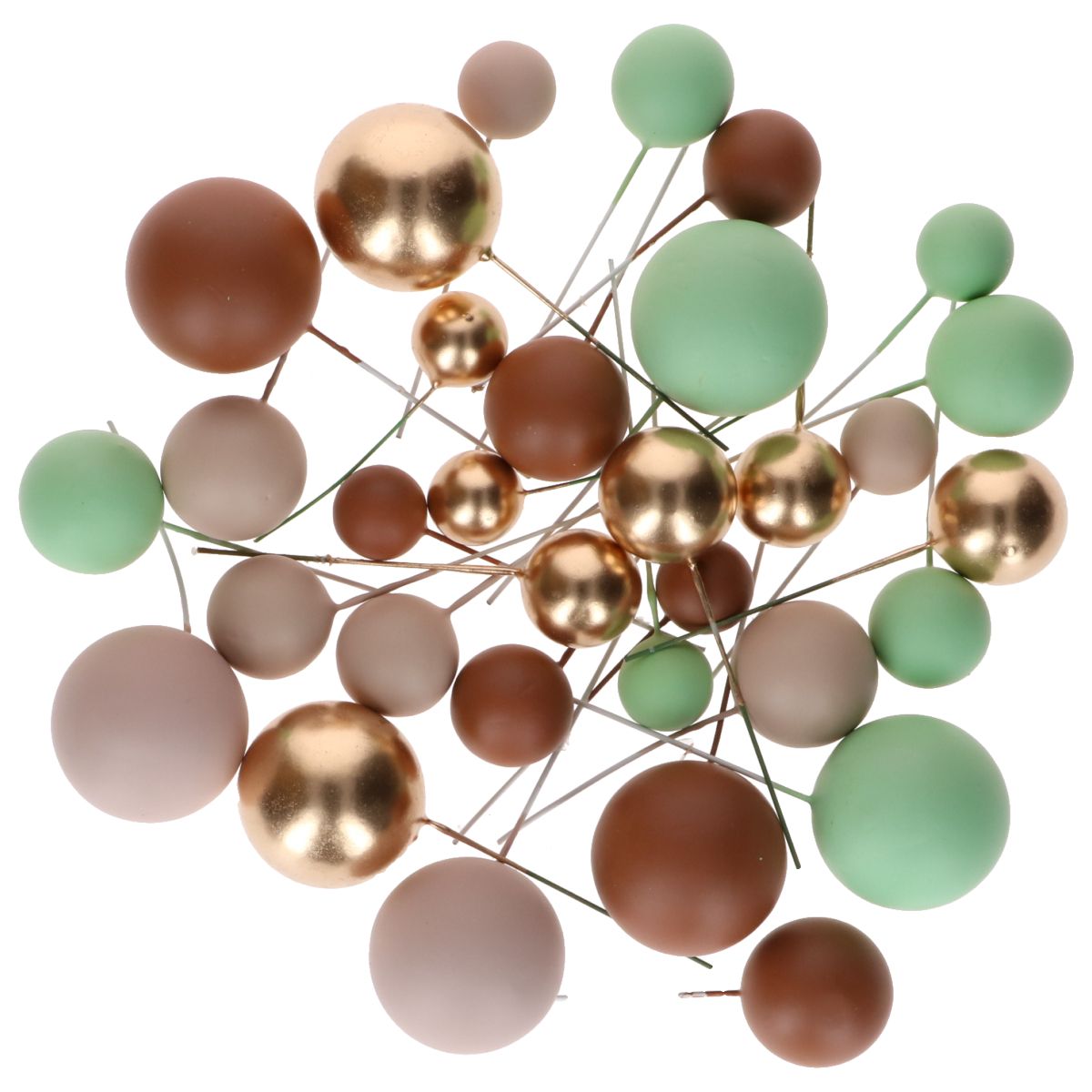 Simply Making Earthy Tones & Gold Decorative Ball Set