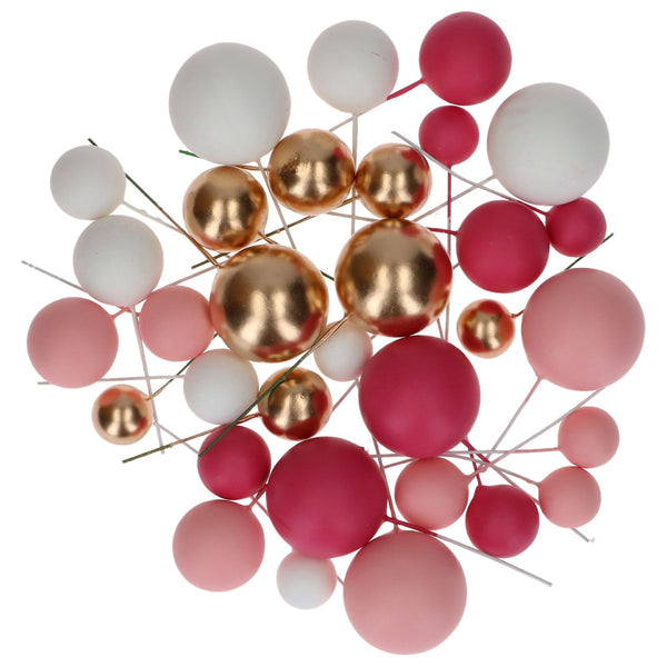 Simply Making Hot Pink Ombre & Gold Decorative Ball Set