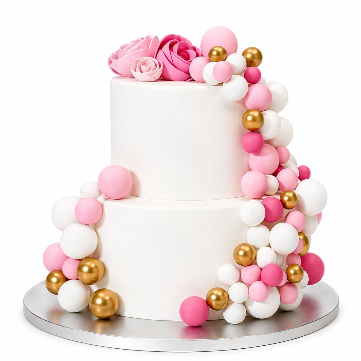 Simply Making Hot Pink Ombre & Gold Decorative Ball Set