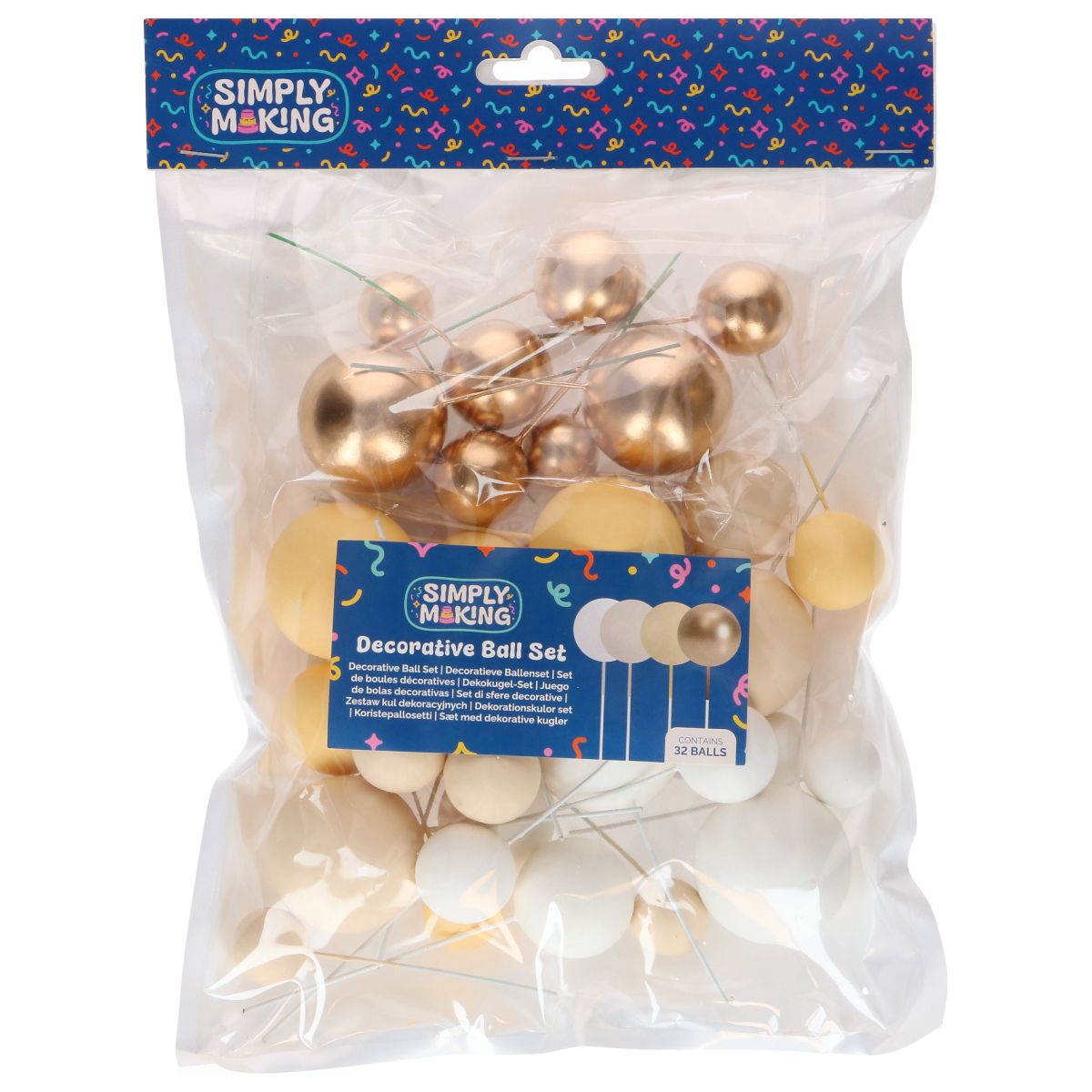Simply Making Lemon Ombre & Gold Decorative Ball Set