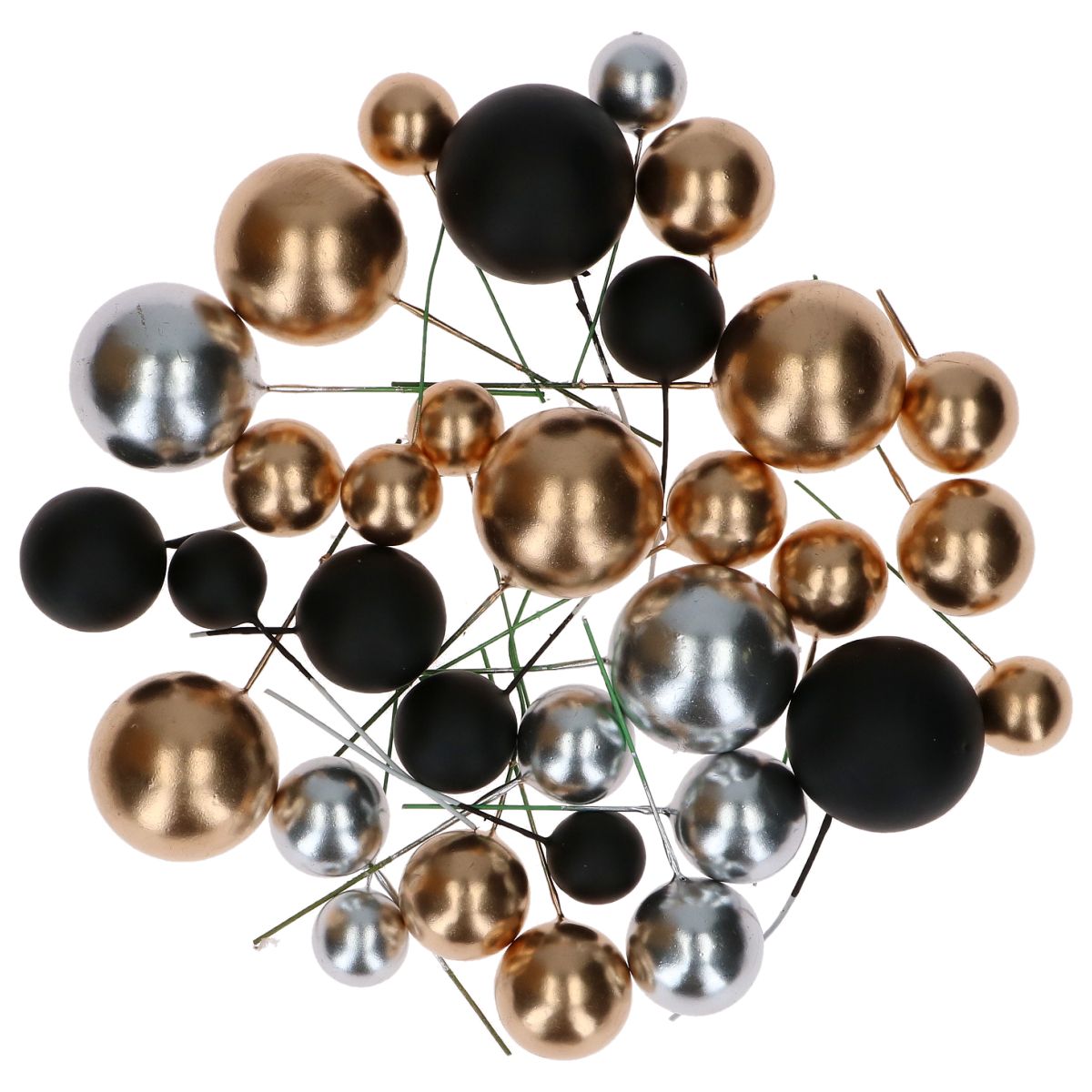 Simply Making Metallic Gold & Silver & Black Decorative Ball Set