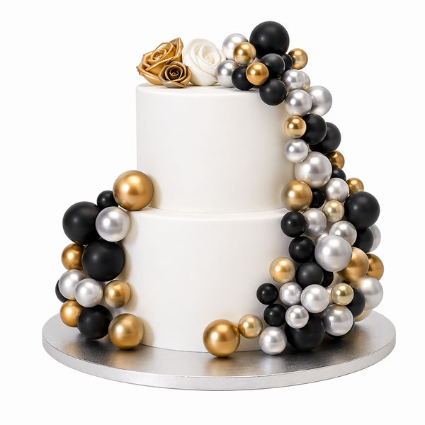 Simply Making Metallic Gold & Silver & Black Decorative Ball Set