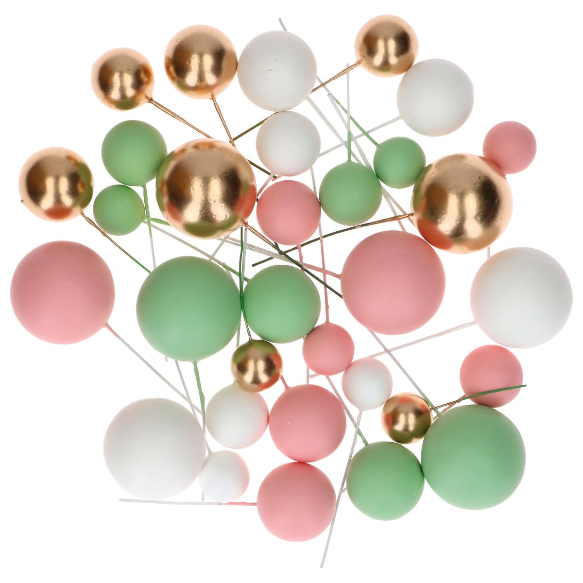 Simply Making Pastel Pink & Green & Gold Decorative Ball Set