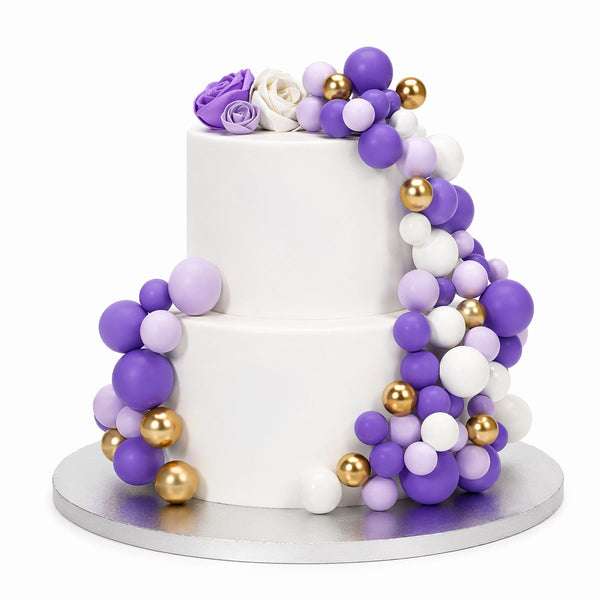 Simply Making Purple Ombre & Gold Decorative Ball Set